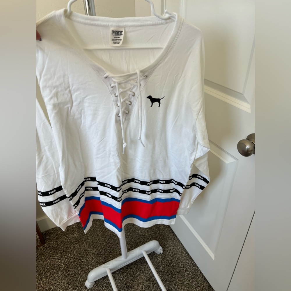 White PINK shirt